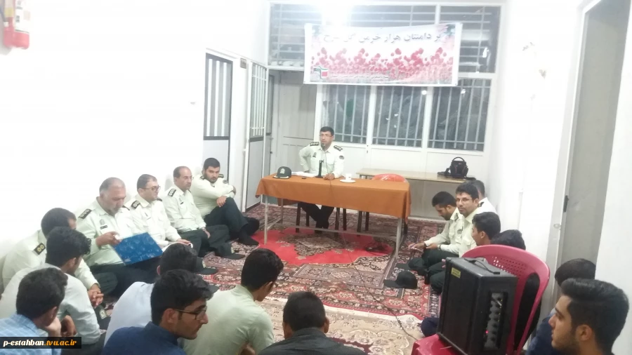 سخنرانی جناب سرهنگ امجدی فرمانده نیروی انتظامی استهبان در خوابگاه آموزشکده 2